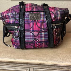 Coach Poppy Purple and Black Purse